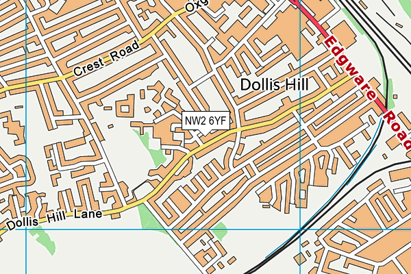 NW2 6YF map - OS VectorMap District (Ordnance Survey) NW2 6YF map - OS VectorMap District (Ordnance Survey)
