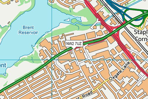 NW2 7UZ map - OS VectorMap District (Ordnance Survey) NW2 7UZ map - OS VectorMap District (Ordnance Survey)