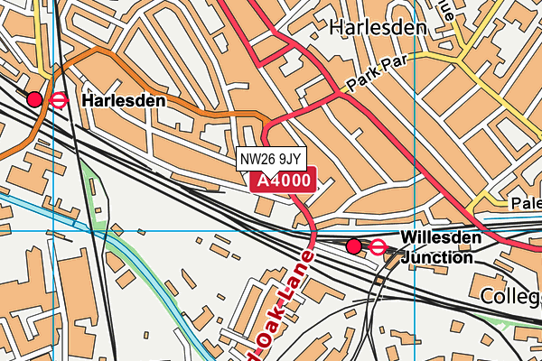 NW26 9JY map - OS VectorMap District (Ordnance Survey) NW26 9JY map - OS VectorMap District (Ordnance Survey)