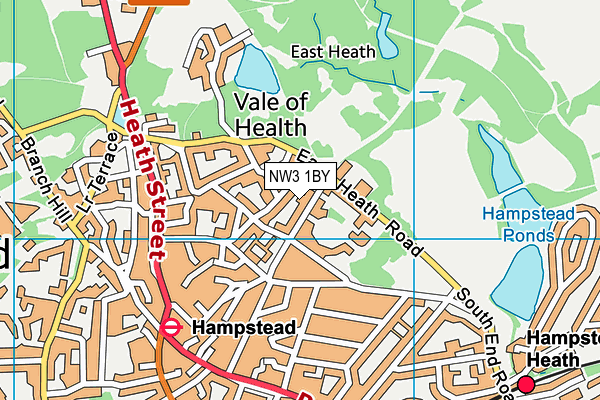 NW3 1BY map - OS VectorMap District (Ordnance Survey) NW3 1BY map - OS VectorMap District (Ordnance Survey)