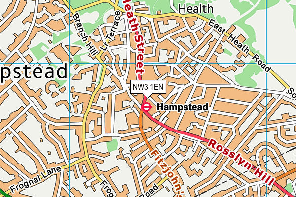 NW3 1EN map - OS VectorMap District (Ordnance Survey) NW3 1EN map - OS VectorMap District (Ordnance Survey)