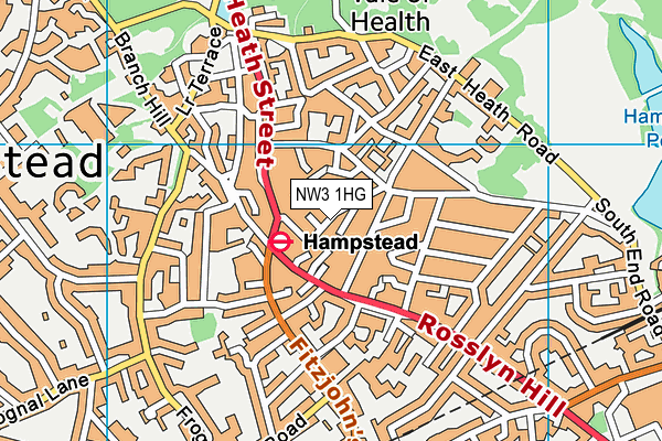 NW3 1HG map - OS VectorMap District (Ordnance Survey) NW3 1HG map - OS VectorMap District (Ordnance Survey)