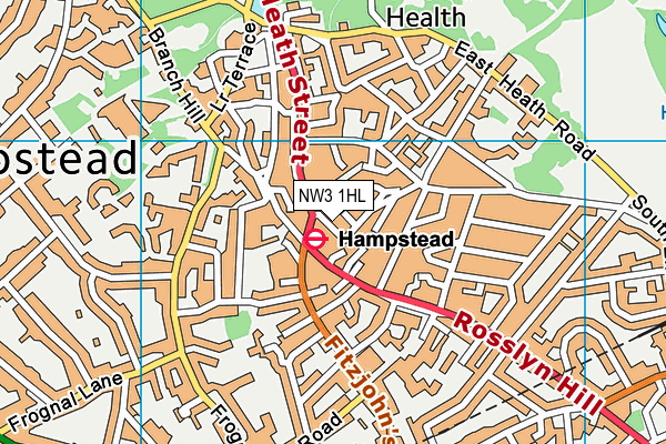 NW3 1HL map - OS VectorMap District (Ordnance Survey) NW3 1HL map - OS VectorMap District (Ordnance Survey)