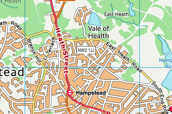 NW3 1JJ map - OS VectorMap District (Ordnance Survey) NW3 1JJ map - OS VectorMap District (Ordnance Survey)