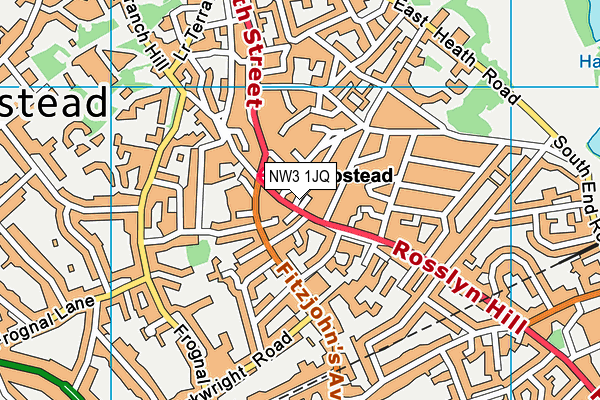 NW3 1JQ map - OS VectorMap District (Ordnance Survey)