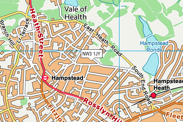 NW3 1JY map - OS VectorMap District (Ordnance Survey) NW3 1JY map - OS VectorMap District (Ordnance Survey)