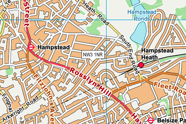 NW3 1NR map - OS VectorMap District (Ordnance Survey)