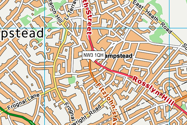 NW3 1QH map - OS VectorMap District (Ordnance Survey) NW3 1QH map - OS VectorMap District (Ordnance Survey)