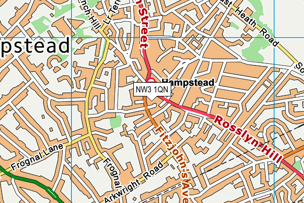 NW3 1QN map - OS VectorMap District (Ordnance Survey) NW3 1QN map - OS VectorMap District (Ordnance Survey)
