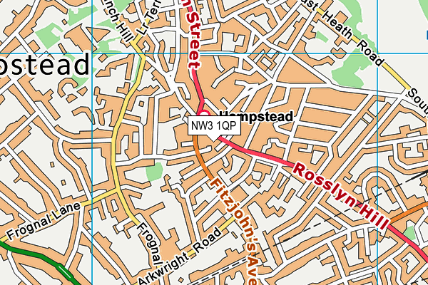 NW3 1QP map - OS VectorMap District (Ordnance Survey) NW3 1QP map - OS VectorMap District (Ordnance Survey)