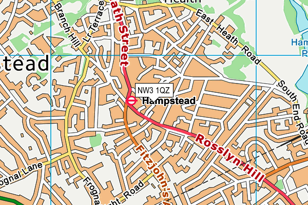 NW3 1QZ map - OS VectorMap District (Ordnance Survey) NW3 1QZ map - OS VectorMap District (Ordnance Survey)