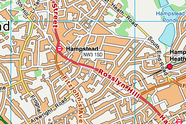NW3 1SD map - OS VectorMap District (Ordnance Survey) NW3 1SD map - OS VectorMap District (Ordnance Survey)