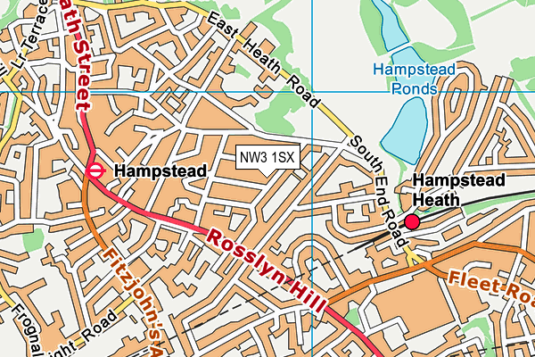 NW3 1SX map - OS VectorMap District (Ordnance Survey)