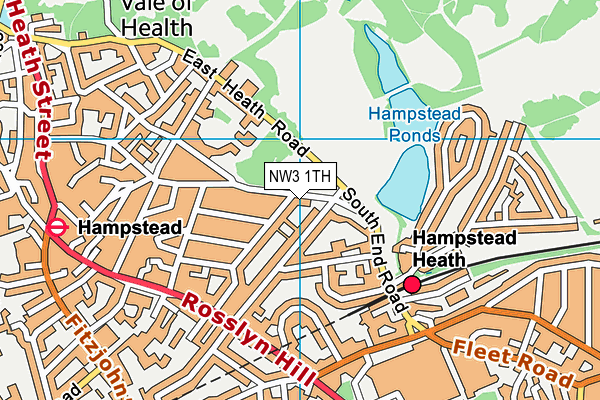 NW3 1TH map - OS VectorMap District (Ordnance Survey) NW3 1TH map - OS VectorMap District (Ordnance Survey)