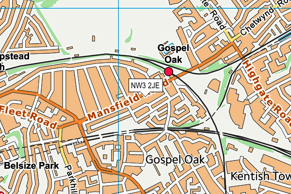 NW3 2JE map - OS VectorMap District (Ordnance Survey) NW3 2JE map - OS VectorMap District (Ordnance Survey)