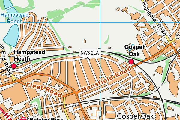 NW3 2LA map - OS VectorMap District (Ordnance Survey) NW3 2LA map - OS VectorMap District (Ordnance Survey)