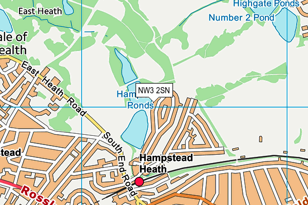 NW3 2SN map - OS VectorMap District (Ordnance Survey)
