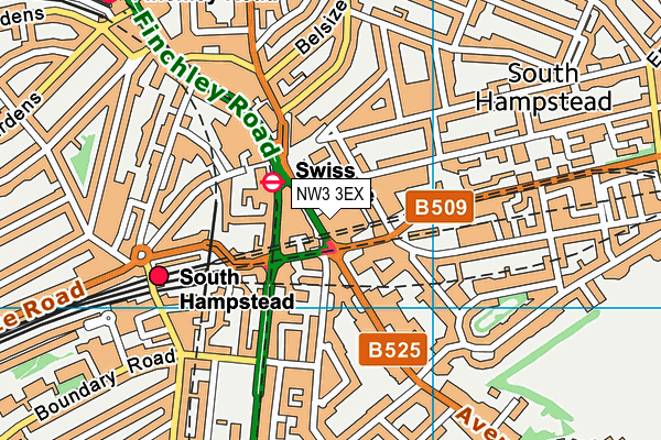 NW3 3EX map - OS VectorMap District (Ordnance Survey) NW3 3EX map - OS VectorMap District (Ordnance Survey)