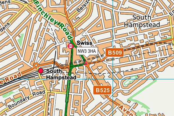 NW3 3HA map - OS VectorMap District (Ordnance Survey) NW3 3HA map - OS VectorMap District (Ordnance Survey)