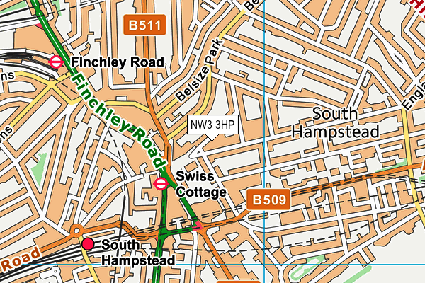 NW3 3HP map - OS VectorMap District (Ordnance Survey)
