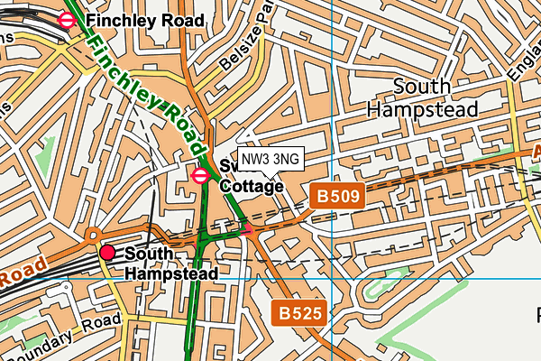 NW3 3NG map - OS VectorMap District (Ordnance Survey) NW3 3NG map - OS VectorMap District (Ordnance Survey)