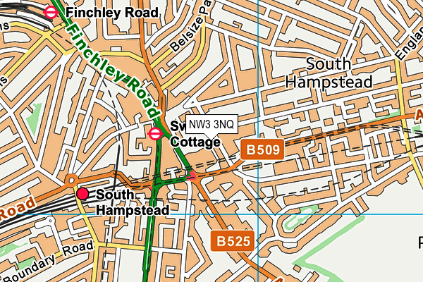 NW3 3NQ map - OS VectorMap District (Ordnance Survey) NW3 3NQ map - OS VectorMap District (Ordnance Survey)