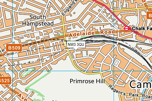 NW3 3QU map - OS VectorMap District (Ordnance Survey) NW3 3QU map - OS VectorMap District (Ordnance Survey)