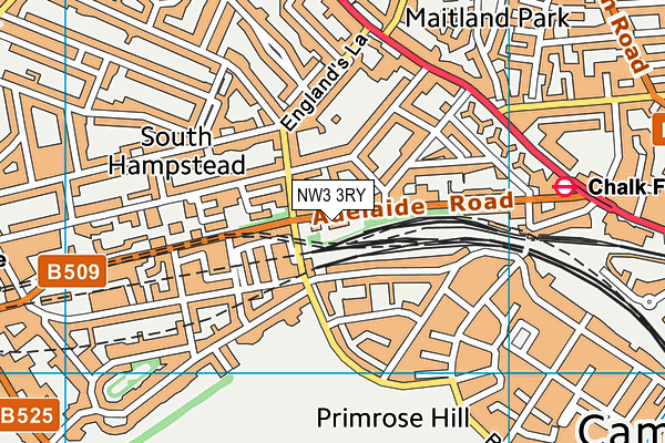 NW3 3RY map - OS VectorMap District (Ordnance Survey) NW3 3RY map - OS VectorMap District (Ordnance Survey)