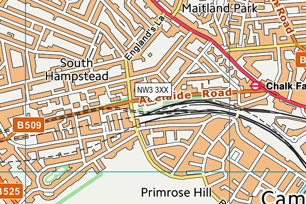 NW3 3XX map - OS VectorMap District (Ordnance Survey) NW3 3XX map - OS VectorMap District (Ordnance Survey)