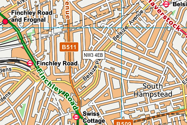 NW3 4EB map - OS VectorMap District (Ordnance Survey)
