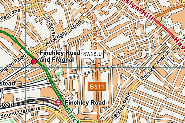 NW3 5JU map - OS VectorMap District (Ordnance Survey) NW3 5JU map - OS VectorMap District (Ordnance Survey)