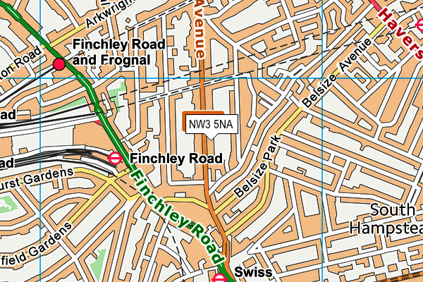 NW3 5NA map - OS VectorMap District (Ordnance Survey) NW3 5NA map - OS VectorMap District (Ordnance Survey)