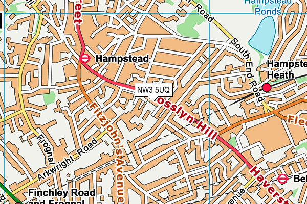 NW3 5UQ map - OS VectorMap District (Ordnance Survey)