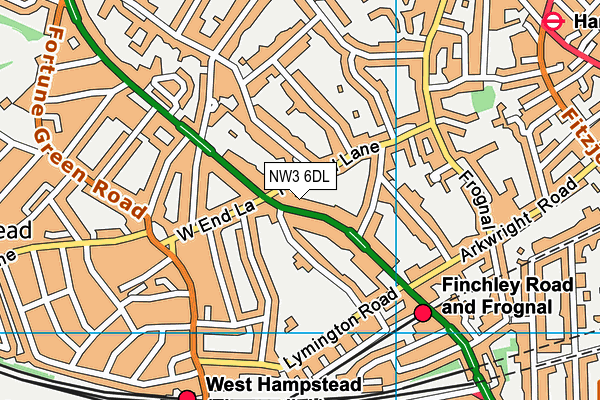 NW3 6DL map - OS VectorMap District (Ordnance Survey) NW3 6DL map - OS VectorMap District (Ordnance Survey)