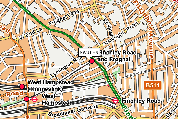 NW3 6EN map - OS VectorMap District (Ordnance Survey) NW3 6EN map - OS VectorMap District (Ordnance Survey)