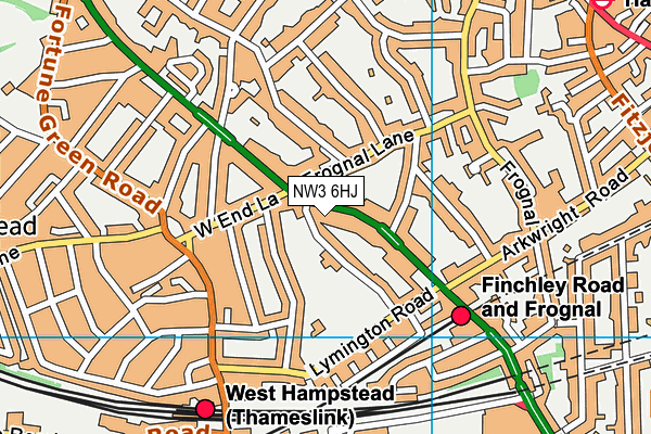 NW3 6HJ map - OS VectorMap District (Ordnance Survey)