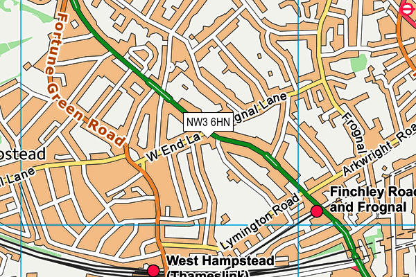 NW3 6HN map - OS VectorMap District (Ordnance Survey) NW3 6HN map - OS VectorMap District (Ordnance Survey)