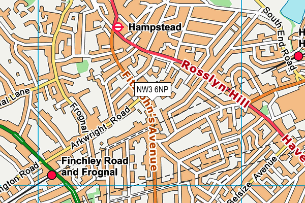 NW3 6NP map - OS VectorMap District (Ordnance Survey) NW3 6NP map - OS VectorMap District (Ordnance Survey)