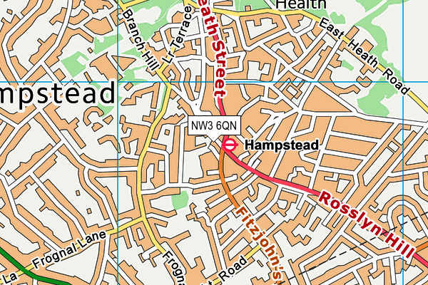 NW3 6QN map - OS VectorMap District (Ordnance Survey) NW3 6QN map - OS VectorMap District (Ordnance Survey)