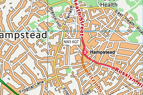NW3 6QT map - OS VectorMap District (Ordnance Survey) NW3 6QT map - OS VectorMap District (Ordnance Survey)