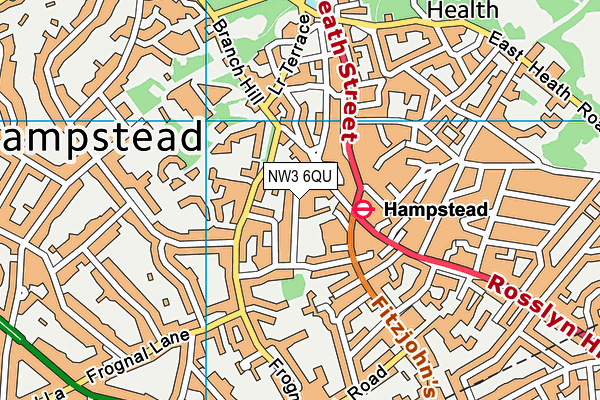 NW3 6QU map - OS VectorMap District (Ordnance Survey) NW3 6QU map - OS VectorMap District (Ordnance Survey)