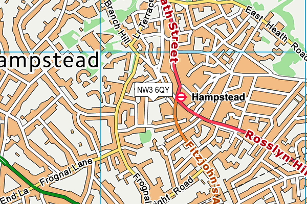 NW3 6QY map - OS VectorMap District (Ordnance Survey) NW3 6QY map - OS VectorMap District (Ordnance Survey)