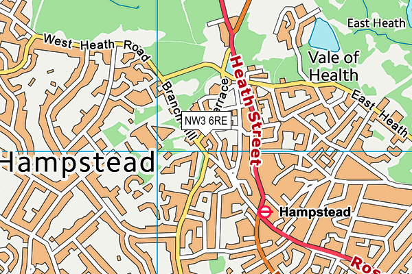 NW3 6RE map - OS VectorMap District (Ordnance Survey) NW3 6RE map - OS VectorMap District (Ordnance Survey)