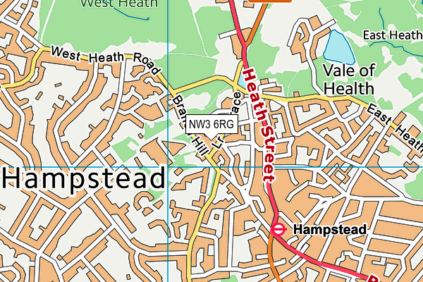 NW3 6RG map - OS VectorMap District (Ordnance Survey) NW3 6RG map - OS VectorMap District (Ordnance Survey)