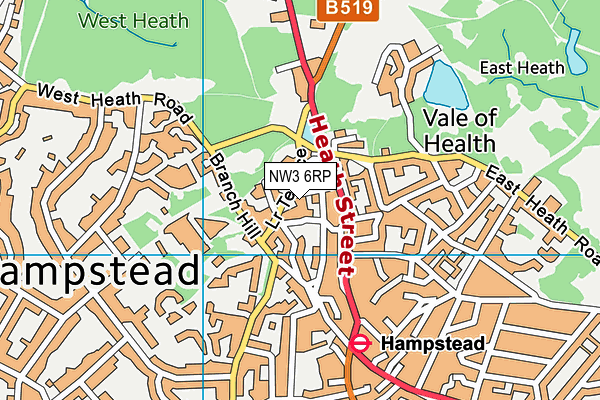 NW3 6RP map - OS VectorMap District (Ordnance Survey) NW3 6RP map - OS VectorMap District (Ordnance Survey)