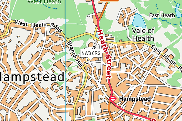 NW3 6RS map - OS VectorMap District (Ordnance Survey) NW3 6RS map - OS VectorMap District (Ordnance Survey)
