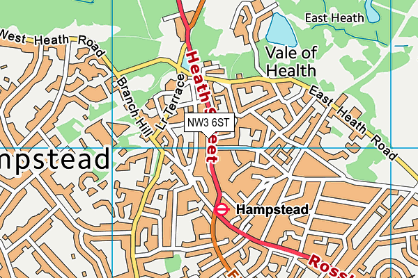 NW3 6ST map - OS VectorMap District (Ordnance Survey) NW3 6ST map - OS VectorMap District (Ordnance Survey)