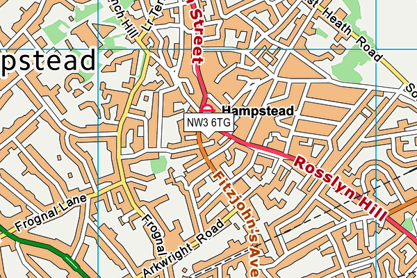 NW3 6TG map - OS VectorMap District (Ordnance Survey) NW3 6TG map - OS VectorMap District (Ordnance Survey)