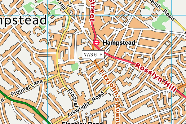 NW3 6TP map - OS VectorMap District (Ordnance Survey) NW3 6TP map - OS VectorMap District (Ordnance Survey)