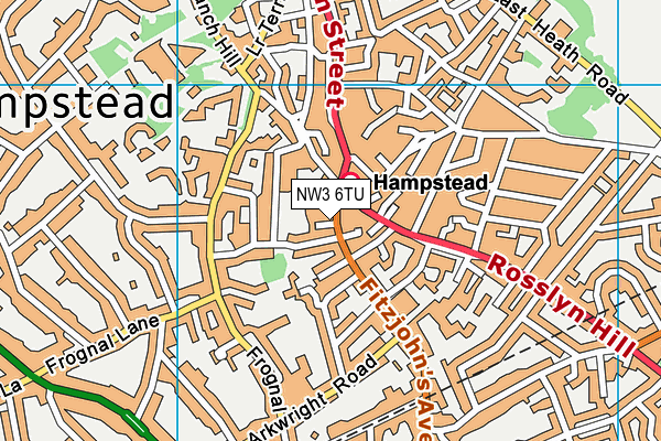 NW3 6TU map - OS VectorMap District (Ordnance Survey) NW3 6TU map - OS VectorMap District (Ordnance Survey)